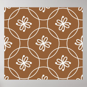 Bloemen geometrisch: kunstpatroon. poster