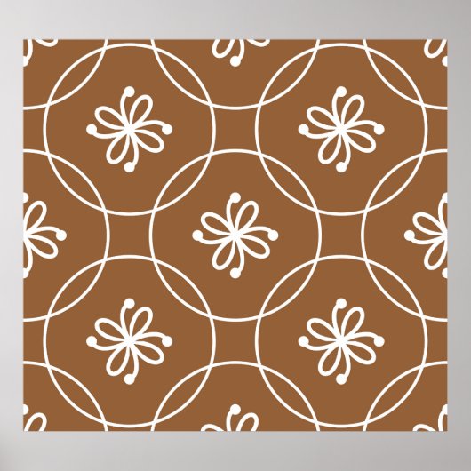 Bloemen geometrisch: kunstpatroon. poster (Voorkant)