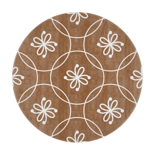 Bloemen geometrisch: kunstpatroon. snijplank (Voorkant)