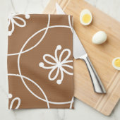 Bloemen geometrisch: kunstpatroon. theedoek (Quarter Fold)