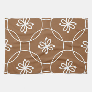 Bloemen geometrisch: kunstpatroon. theedoek