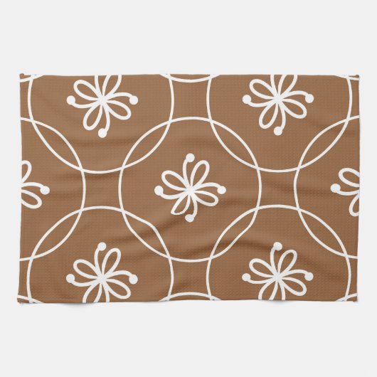 Bloemen geometrisch: kunstpatroon. theedoek (Horizontaal)
