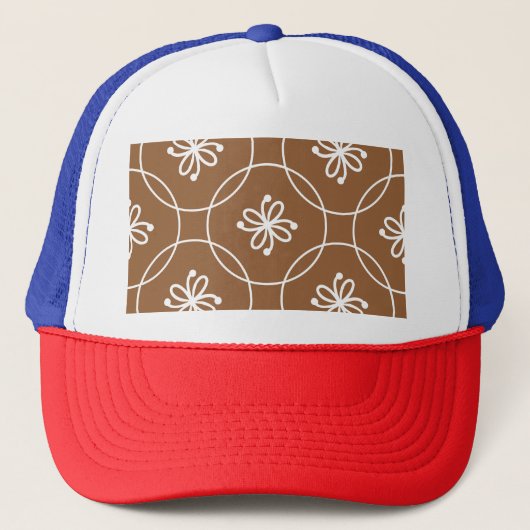 Bloemen geometrisch: kunstpatroon. trucker pet (Voorkant)