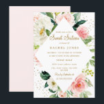Bloemen Geometrisch Roze Blush Goud Sweet Sixteen Kaart<br><div class="desc">modernere bloemetjeszweet zestien uitvindingen in de Little Bayleigh Store.</div>