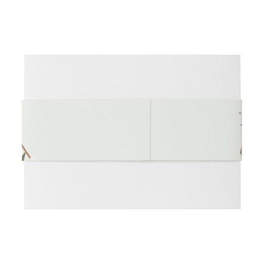 Bloemen geometrische buikband uitnodigingen wikkel (Achterkant Voorbeeld)