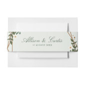 Bloemen geometrische buikband uitnodigingen wikkel (Voorkant Voorbeeld)