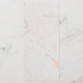 Bloemen Geometrische Marmer Goud en Orchideeën Bru Menu (Achterkant)