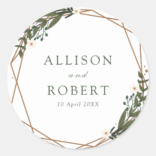 Bloemen geometrische sticker (Voorkant)