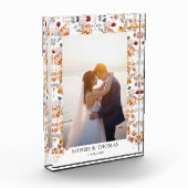 Bloemen gepersonaliseerd fotoblok (Links)