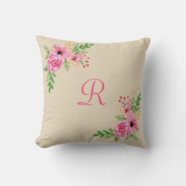 Bloemen gepersonaliseerd kussen