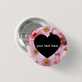 bloemen gepersonaliseerd ronde button 3,2 cm (Voorkant /achterkant)