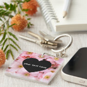 bloemen gepersonaliseerd sleutelhanger (Voorkant Rechts)