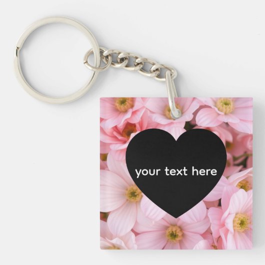 bloemen gepersonaliseerd sleutelhanger (voorkant)