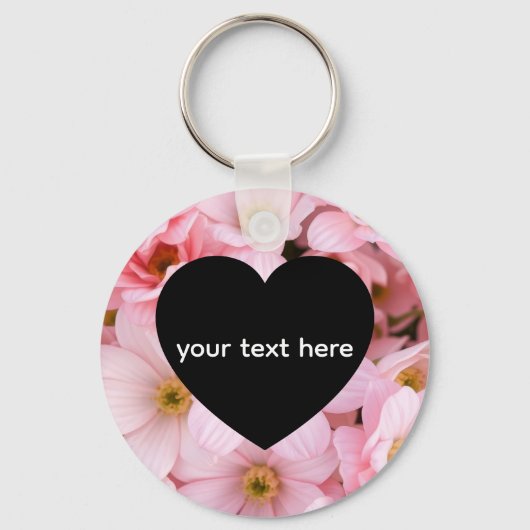 bloemen gepersonaliseerd sleutelhanger (Voorkant)