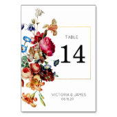 Bloemen Gepersonaliseerd Tafelnummer (Voorkant)