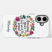Bloemen gepersonaliseerde Amazing Grace Case-Mate iPhone Case (Achterkant (horizontaal))