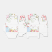 Bloemen gepersonaliseerde Baby Tea Shower Bedankdoosjes (Uitgevouwen)