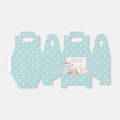 Bloemen Gepersonaliseerde Baby Tea Shower Polka do Bedankdoosjes (Uitgevouwen)