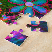 Bloemen gepersonaliseerde bloempuzzel legpuzzel (Zijkant)