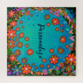 Bloemen gepersonaliseerde bloempuzzel legpuzzel (Horizontaal)