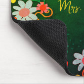 Bloemen Gepersonaliseerde Groene Leraar Mousepad Muismat (Hoek)
