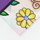 bloemen gepersonaliseerde naam fleece deken (Hoek)