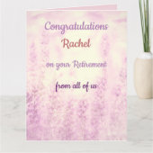 Bloemen Gepersonaliseerde Pensioen Kaart (Voorkant)