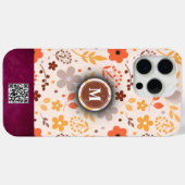 Bloemen gepersonaliseerde telefoonhoesjes met QR-c Case-Mate iPhone Case (Achterkant (horizontaal))