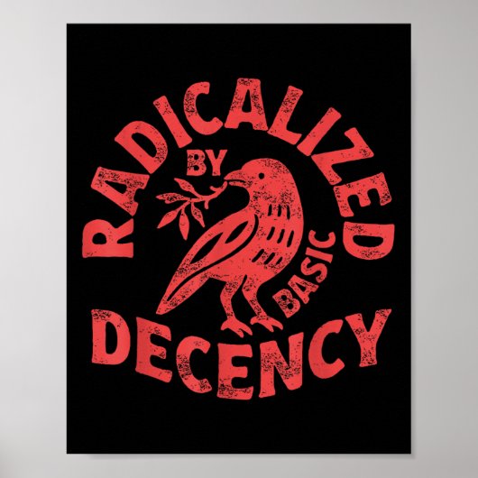 Bloemen geradicaliseerd door Basic Decency Feminis Poster (Voorkant)