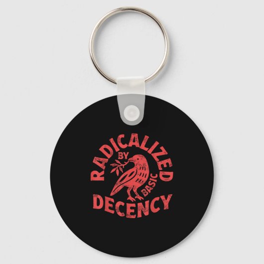 Bloemen geradicaliseerd door Basic Decency Feminis Sleutelhanger (Voorkant)