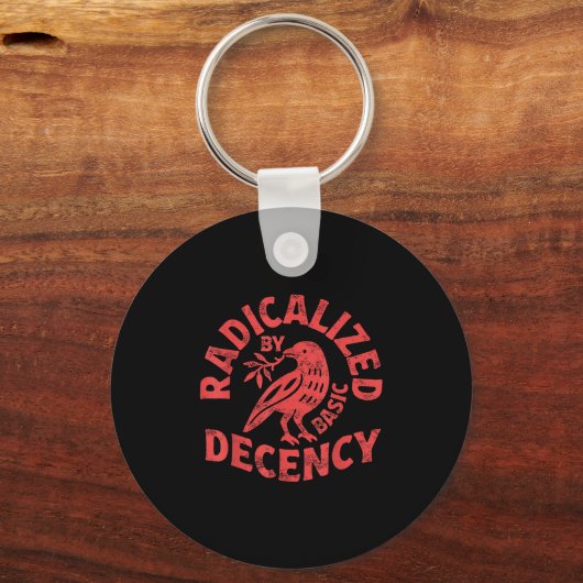 Bloemen geradicaliseerd door Basic Decency Feminis Sleutelhanger (Voorkant)
