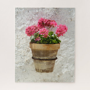 Bloemen Geranium in bloem in potten Legpuzzel