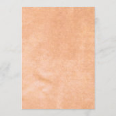 Bloemen Gerbera op Abstracte perzik bruiloft Menu (Achterkant)