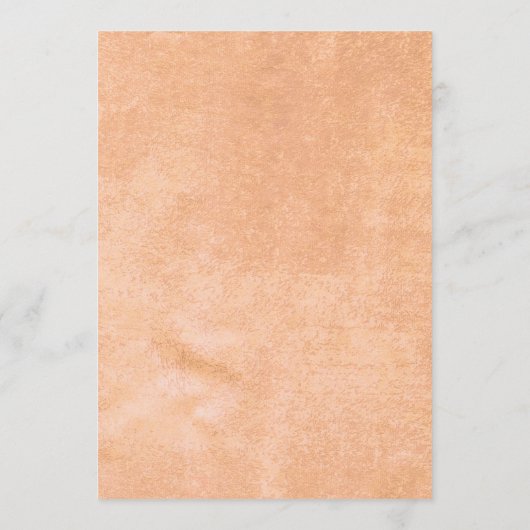 Bloemen Gerbera op Abstracte perzik bruiloft Menu (Achterkant)