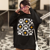 Bloemen geruit Paws Daisy Retro Trui