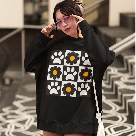 Bloemen geruit Paws Daisy Retro Trui