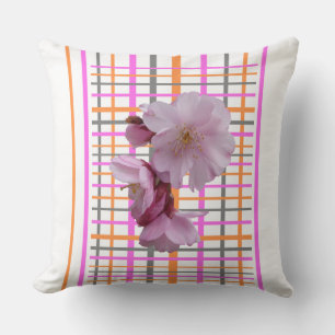 Bloemen Geruite Patroon Op Maat. Worp Kussen