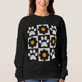 Bloemen Geruite poten Madeliefje Retro Trui (Voorkant)