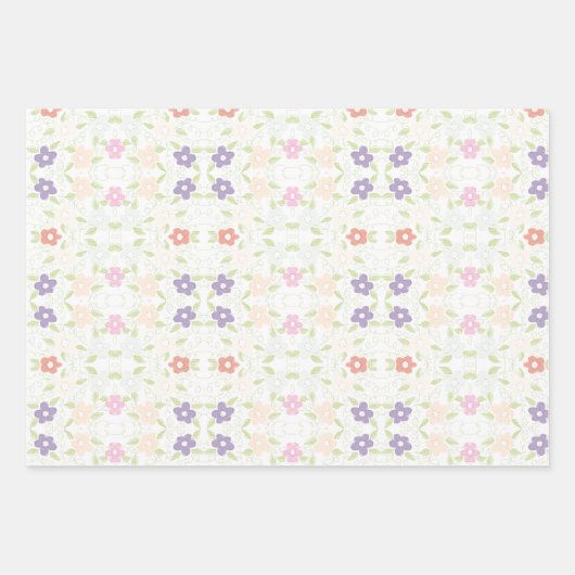 Bloemen geschenkverpakking of lade Liner Sheet Set Inpakpapier Vel (Voorkant)