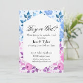 Bloemen Geslacht onthullen briefpapier Kaart (Staand voorkant)