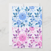 Bloemen Geslacht onthullen briefpapier Kaart (Achterkant)