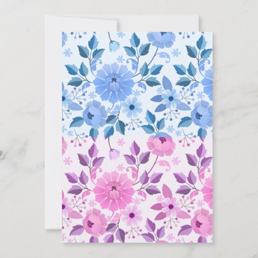 Bloemen Geslacht onthullen briefpapier Kaart (Achterkant)