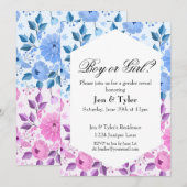 Bloemen Geslacht onthullen briefpapier Kaart (Voorkant / Achterkant)