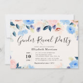 Bloemen Geslacht onthullen feestuitnodiging Kaart (Voorkant)