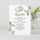 Bloemen Geslacht onthullen Kaart (Staand voorkant)