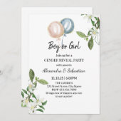 Bloemen Geslacht onthullen Kaart (Voorkant / Achterkant)