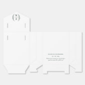 Bloemen Gestapelde Initialen Monogram Huwelijk Bedankdoosjes (Ongevouwen)