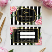  Bloemen Gestreepte Hair Stylist Afspraak Afsprakenkaartje