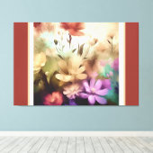 bloemen gestrekte canvas (Insitu (Houten vloer))