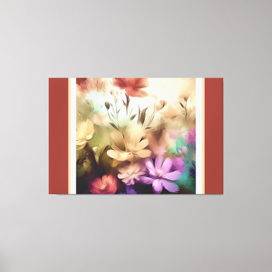 bloemen gestrekte canvas (Voorkant)